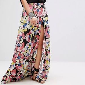 Free People Hot Tropics Maxi Skirt Size Zero New Without Tags WITH POCKETS!